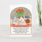 さわやかなティーポット 友情カード サンキューカード (正面)