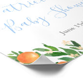 さわやかなベイビーボーイ シトラスオレンジ シャワーのご案内 ポスター (角)