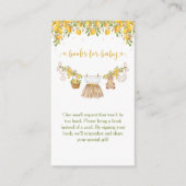 さわやかなリトルワン レモン シトラス ベイビーシャワー エンクロージャーカード (正面)