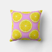 さわやかなレモンパターン クッション (裏面)