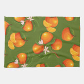 さわやかな大きなオレンジのパターン キッチンタオル (横)