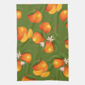 さわやかな大きなオレンジのパターン キッチンタオル (縦)