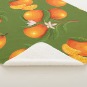 さわやかな大きなオレンジのパターン シェルパブランケット (3/4)