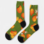 さわやかな大きなオレンジのパターン ソックス (左)