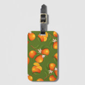 さわやかな大きなオレンジのパターン ラゲッジタグ (正面縦)