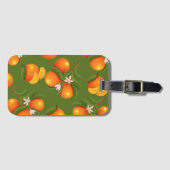 さわやかな大きなオレンジのパターン ラゲッジタグ (正面横)
