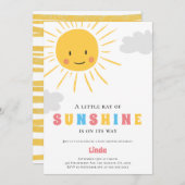 さわやかな太陽のベビーシャワー 招待状 (正面/裏面)