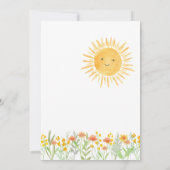 さわやかな太陽のベビーシャワー 招待状 (裏面)