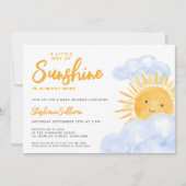 さわやかな太陽の男の子のベビーシャワー 招待状 (正面)