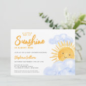 さわやかな太陽の男の子のベビーシャワー 招待状 (スタンド正面)