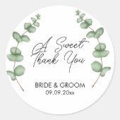 さわやかな感謝の気持ちを表すお礼の品、おやつ、ギフト ラウンドシール (正面)
