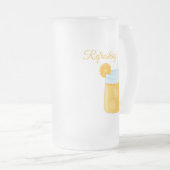 さわやかな柑橘類 フロストグラスビールジョッキ (正面右)