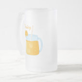 さわやかな柑橘類 フロストグラスビールジョッキ (正面左)