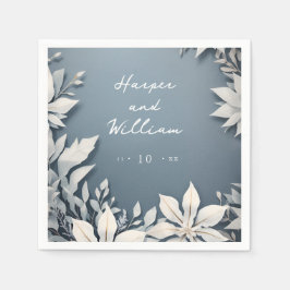 さわやかな結婚冬の花 スタンダードカクテルナプキン