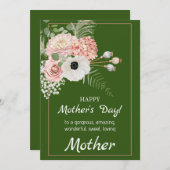 さわやかな花の母の日カード - みんなで咲こう シーズンカード (正面/裏面)