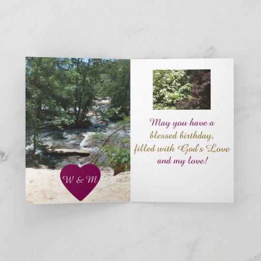 さわやかな、ハッピーバースデーマイ・ラブ、カード カード (内部)