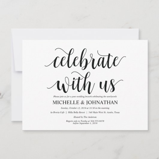 さわやかな ブルンチにご招待 招待状 (正面)