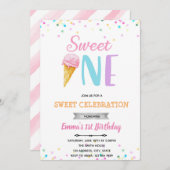 さわやかなONEのアイスクリームのお誘い 招待状 (正面/裏面)