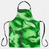 ざらざらしたメタリックグリーンダンズスケッチ エプロン (正面)