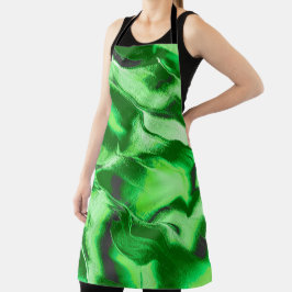 ざらざらしたメタリックグリーンダンズスケッチ エプロン
