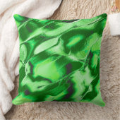 ざらざらしたメタリックグリーンダンズスケッチ クッション (ブランケット)