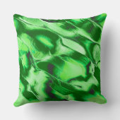 ざらざらしたメタリックグリーンダンズスケッチ クッション (裏面)