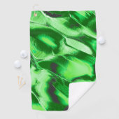 ざらざらしたメタリックグリーンダンズスケッチ ゴルフタオル (インサイチュ)