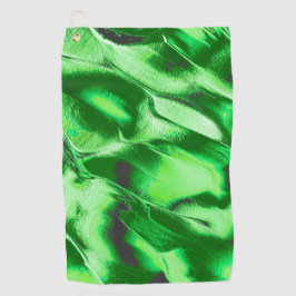 ざらざらしたメタリックグリーンダンズスケッチ ゴルフタオル