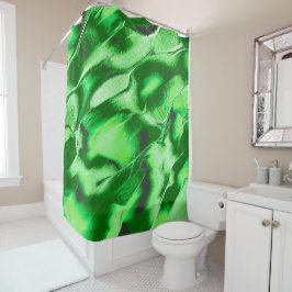 ざらざらしたメタリックグリーンダンズスケッチ シャワーカーテン