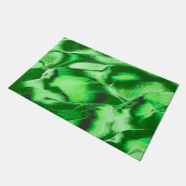 ざらざらしたメタリックグリーンダンズスケッチ ドアマット