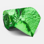 ざらざらしたメタリックグリーンダンズスケッチ ネクタイ (ロール)