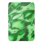 ざらざらしたメタリックグリーンダンズスケッチ バスマット (正面縦)