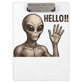 ざらざらした出会い：エイリアン挨拶 クリップボード