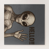 ざらざらした出会い:エイリアン挨拶 ジグソーパズル (横)