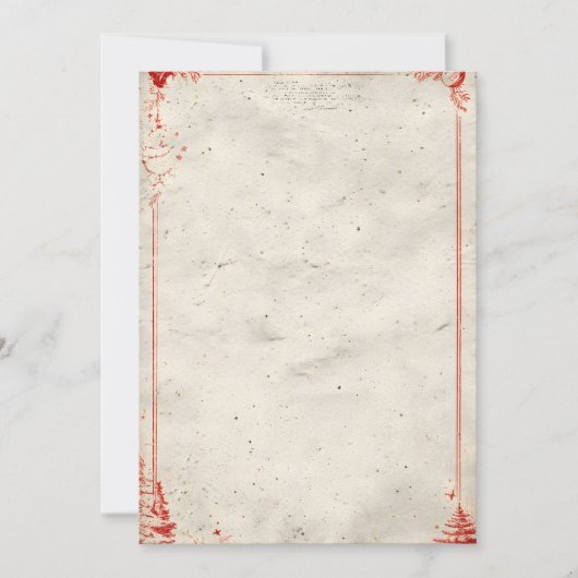 ざらざらとした質感の紙の端が不揃いな印象 招待状 (正面)