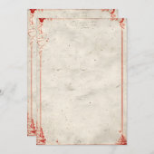 ざらざらとした質感の紙の端が不揃いな印象 招待状 (正面/裏面)