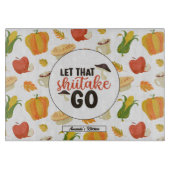 しいたけおもしろいの感謝祭の食柄 カッティングボード (正面)