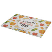 しいたけおもしろいの感謝祭の食柄 カッティングボード (角)