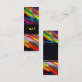 しおりの名刺のカラフルなデジタル芸術のしぶき スキニー名刺 (正面/裏面)