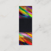 しおりの名刺のカラフルなデジタル芸術のしぶき スキニー名刺 (裏面)