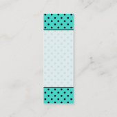 しおりの名刺のターコイズの水玉模様 スキニー名刺 (裏面)
