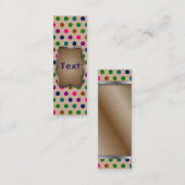 しおりの名刺の水玉模様 スキニー名刺 (正面/裏面)