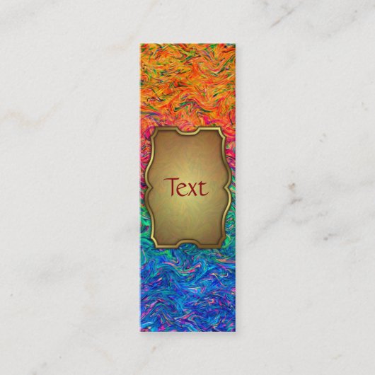 しおりの名刺の液体色 スキニー名刺 (正面)