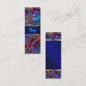 しおりの名刺の花柄のステンドグラス スキニー名刺 (正面/裏面)