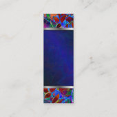 しおりの名刺の花柄のステンドグラス スキニー名刺 (裏面)