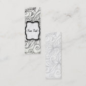 しおりの名刺の花柄の抽象芸術の背景 スキニー名刺 (正面/裏面)