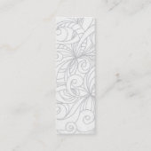 しおりの名刺の花柄の抽象芸術の背景 スキニー名刺 (裏面)