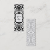 しおりの名刺の花柄の抽象芸術の背景 スキニー名刺 (正面/裏面)