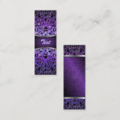 しおりの名刺の花柄の抽象芸術の背景 スキニー名刺 (正面/裏面)