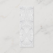 しおりの名刺の花柄の抽象芸術の背景 スキニー名刺 (裏面)